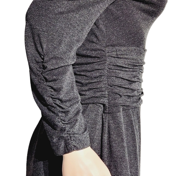 ADRIANNA Papell Sheath Dress With Ruched Waist and Sleeve Size 10 - Picture 8 of 11